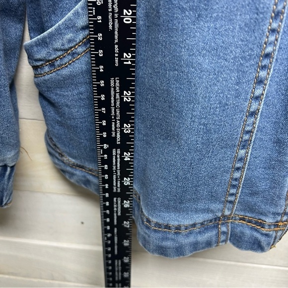 Knox Rose Utility Denim Barn Jacket Blue Long Sleeve Pockets Full Zip Size Small - Picture 10 of 11
